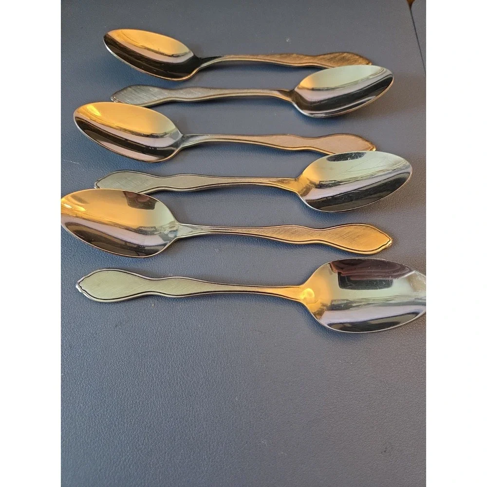 Oneida Ltd 1881 Rogers Set Of 6 Stainless Twilight Satin TeaSpoons